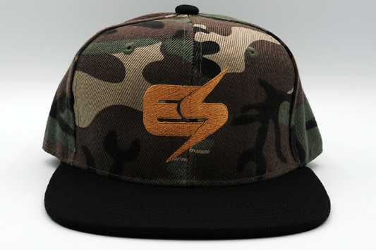Youth Evan Storm Initial Camo On Black Snapback