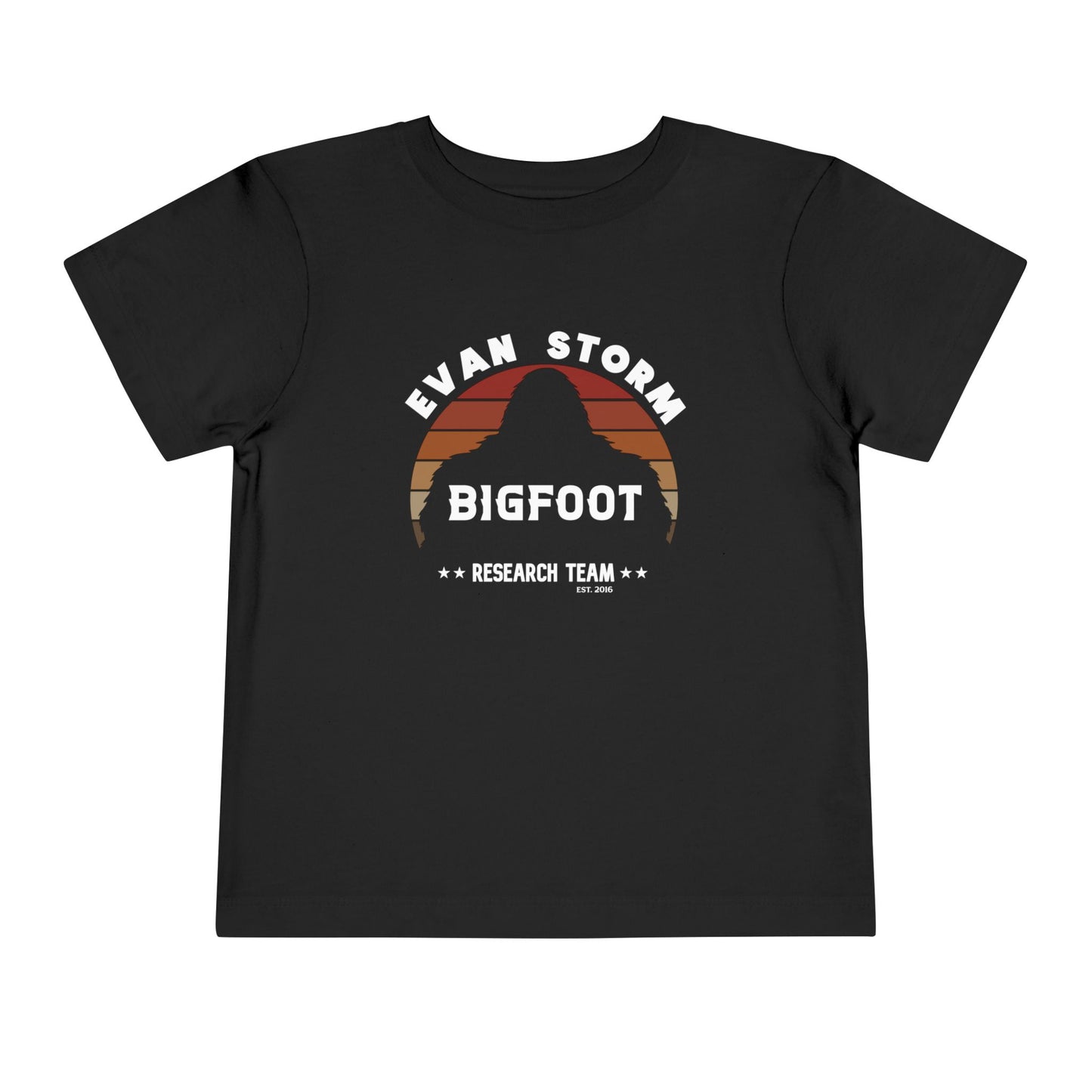 Toddler Evan Storm Bigfoot Research Team Short Sleeve Tee