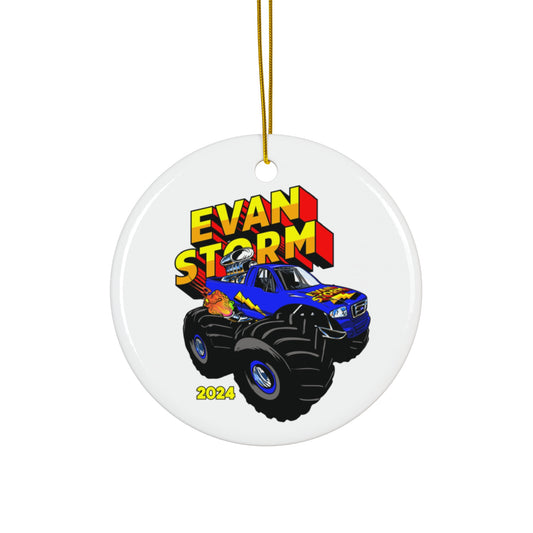 Evan Storm Monster Truck Tree Ornament