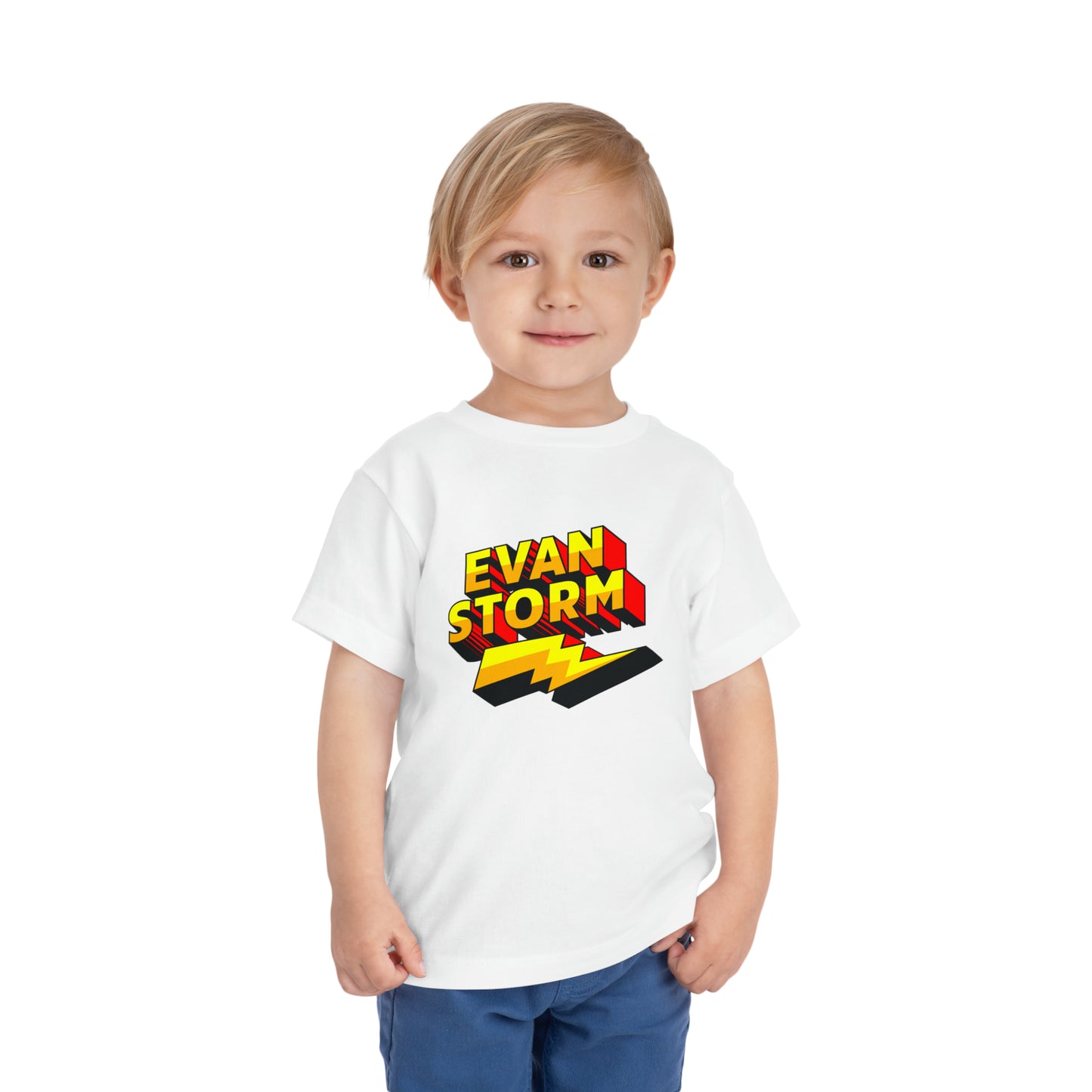 Toddler Evan Storm Logo Short Sleeve Tee