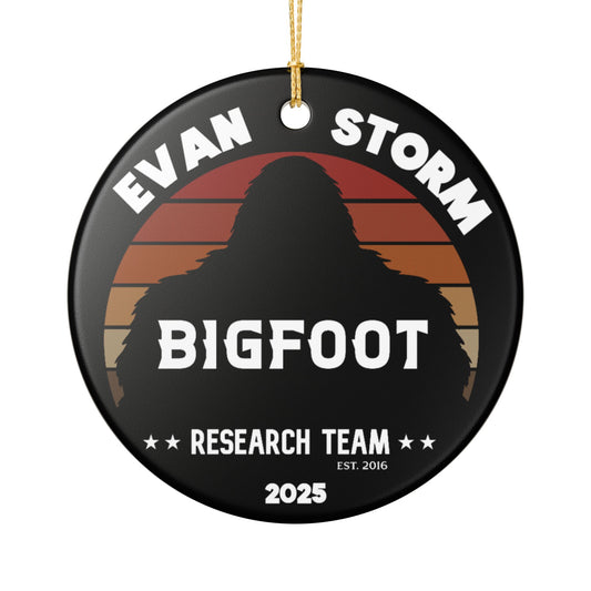 Evan Storm Bigfoot Research Team Tree Ornament 2025