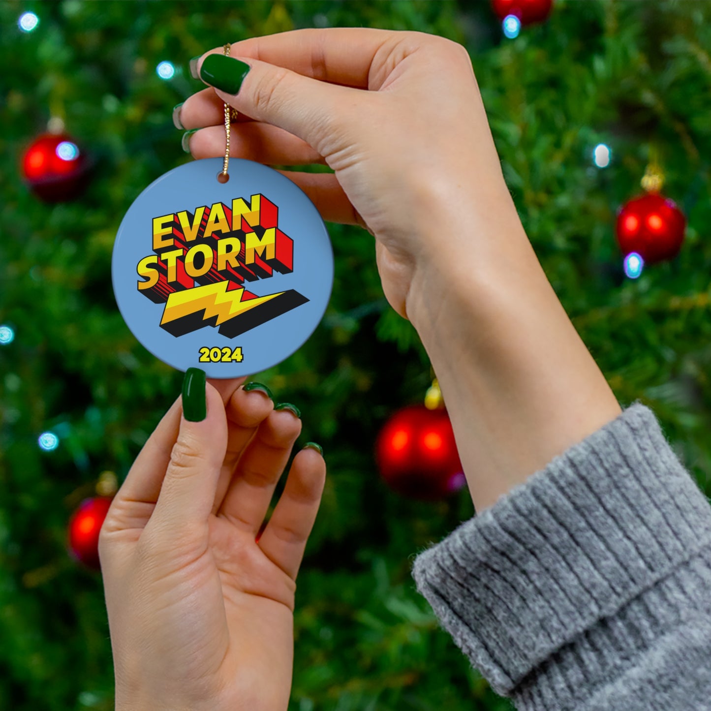 Evan Storm Logo Tree Ornament