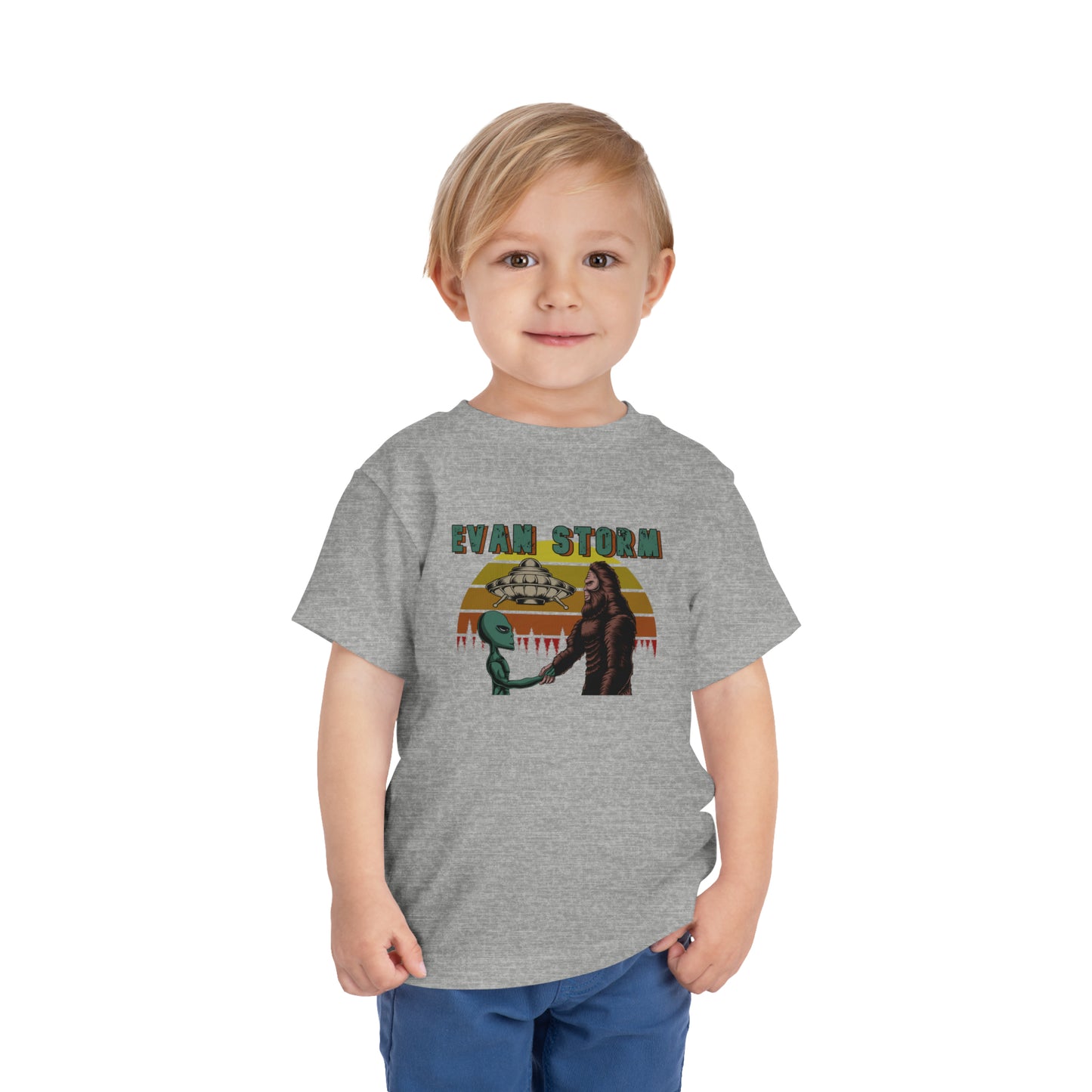 Toddler Evan Storm UFO BIGfoot Teamwork Short Sleeve Tee