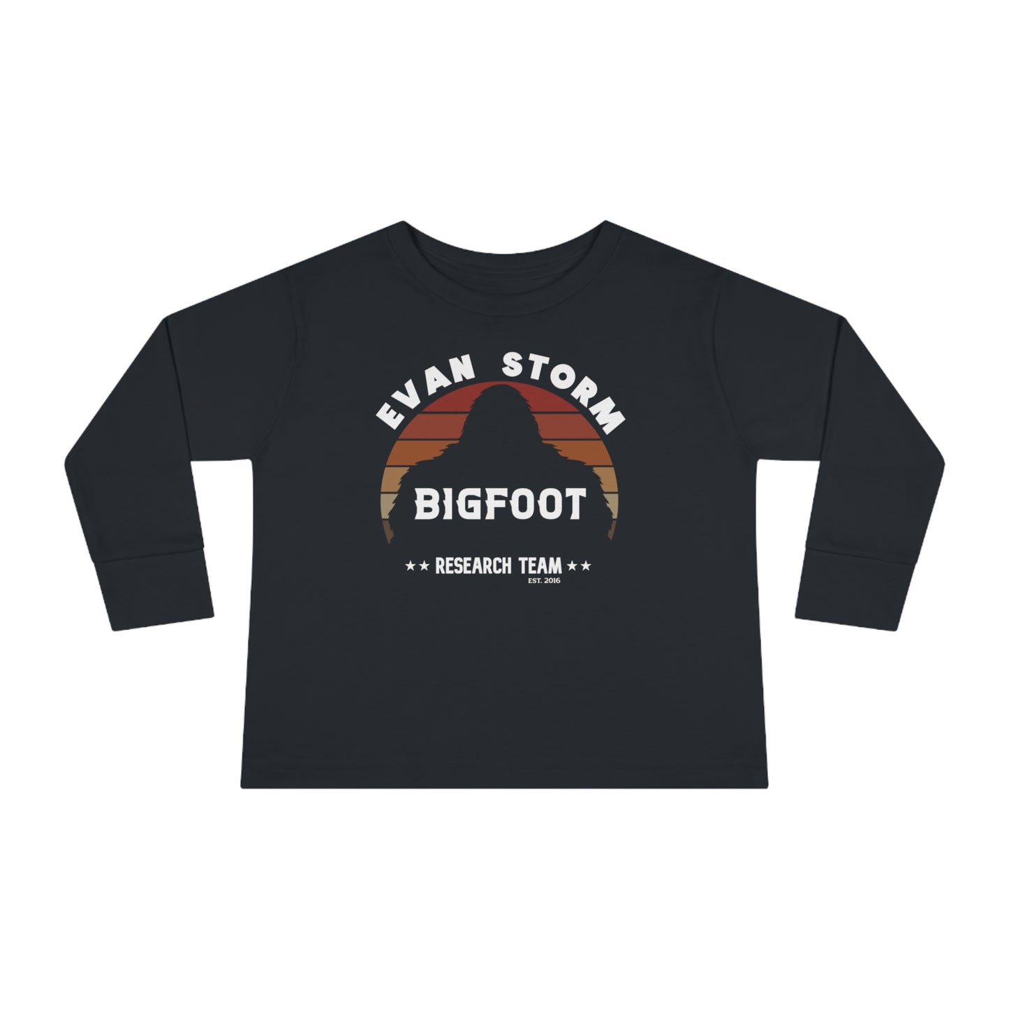 Toddler Long Sleeve Bigfoot Research Team Tee