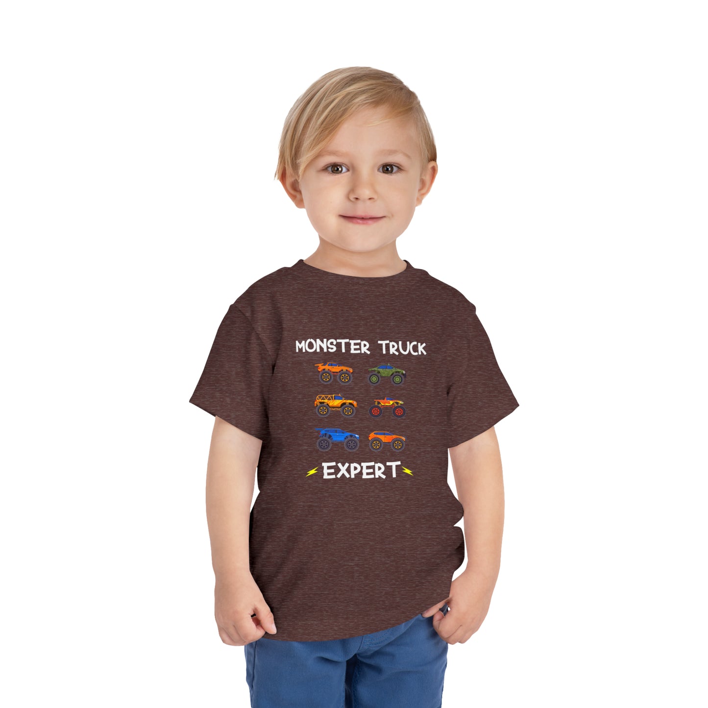 Toddler Short Sleeve Evan Storm Monster Truck Expert Tee