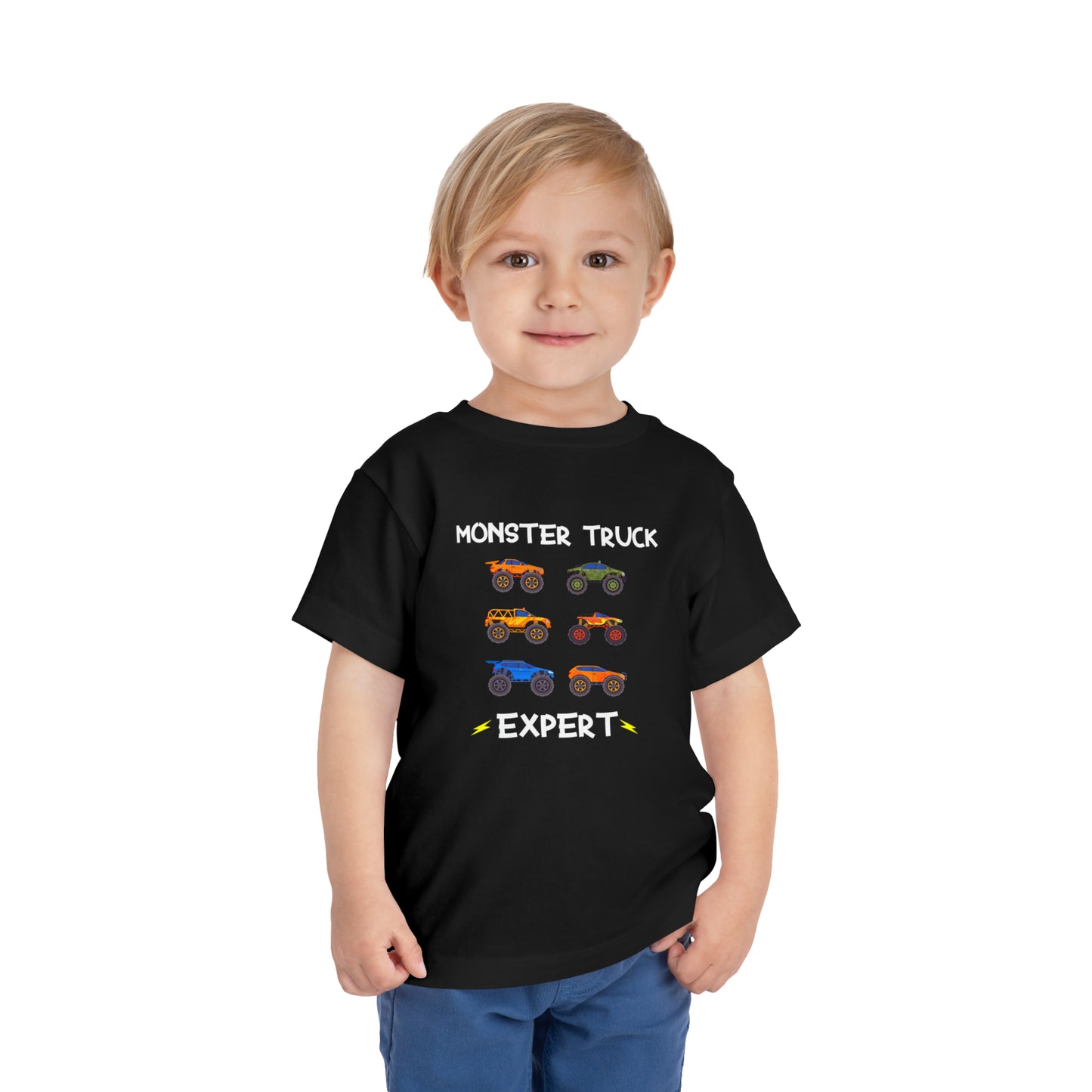 Toddler Short Sleeve Evan Storm Monster Truck Expert Tee