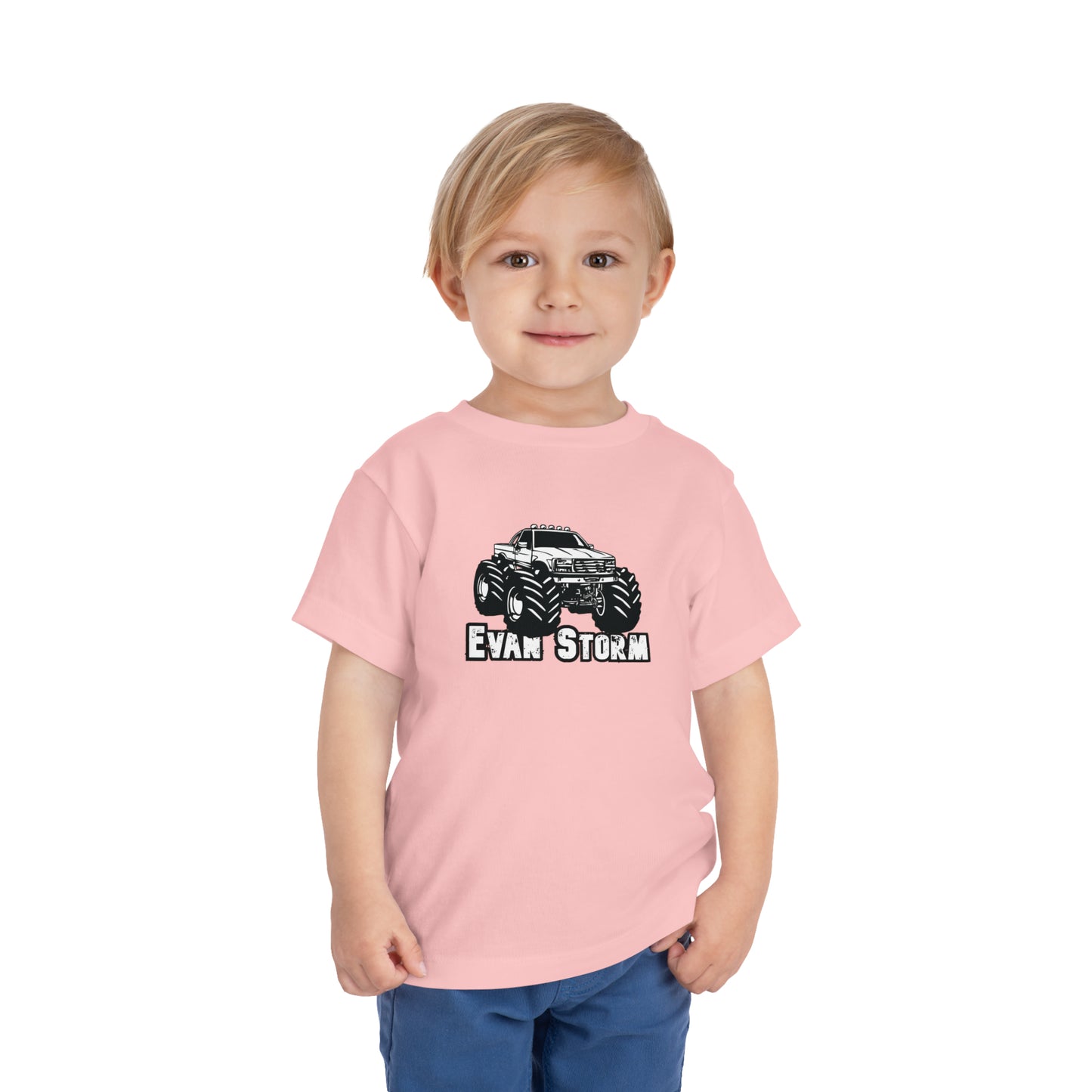 Toddler Evan Storm Vintage Monster Truck Short Sleeve Tee