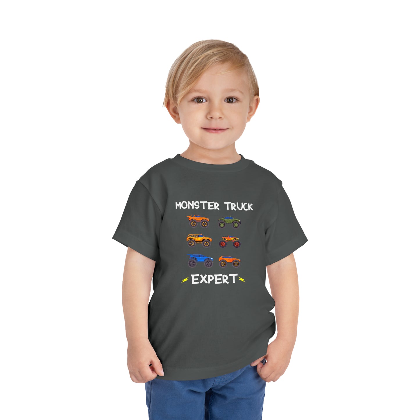 Toddler Short Sleeve Evan Storm Monster Truck Expert Tee