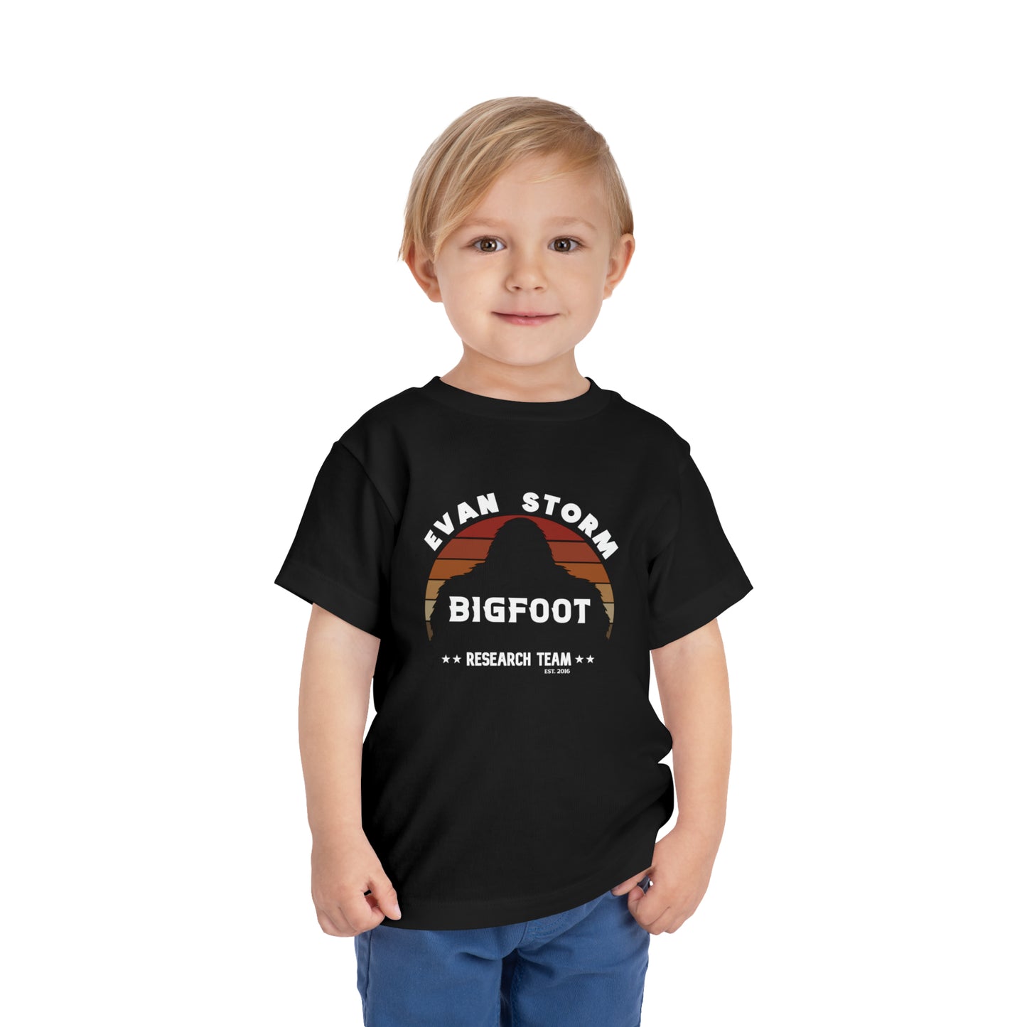 Toddler Evan Storm Bigfoot Research Team Short Sleeve Tee