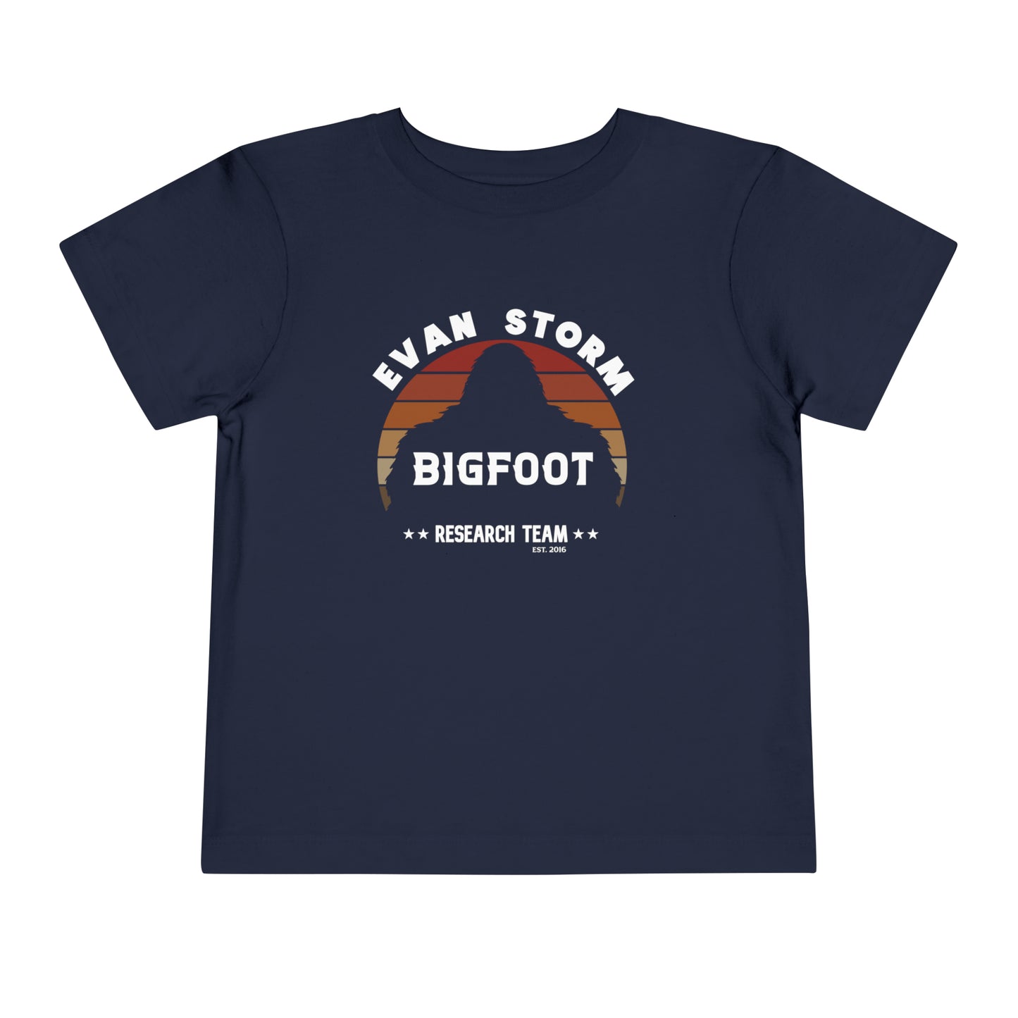 Toddler Evan Storm Bigfoot Research Team Short Sleeve Tee