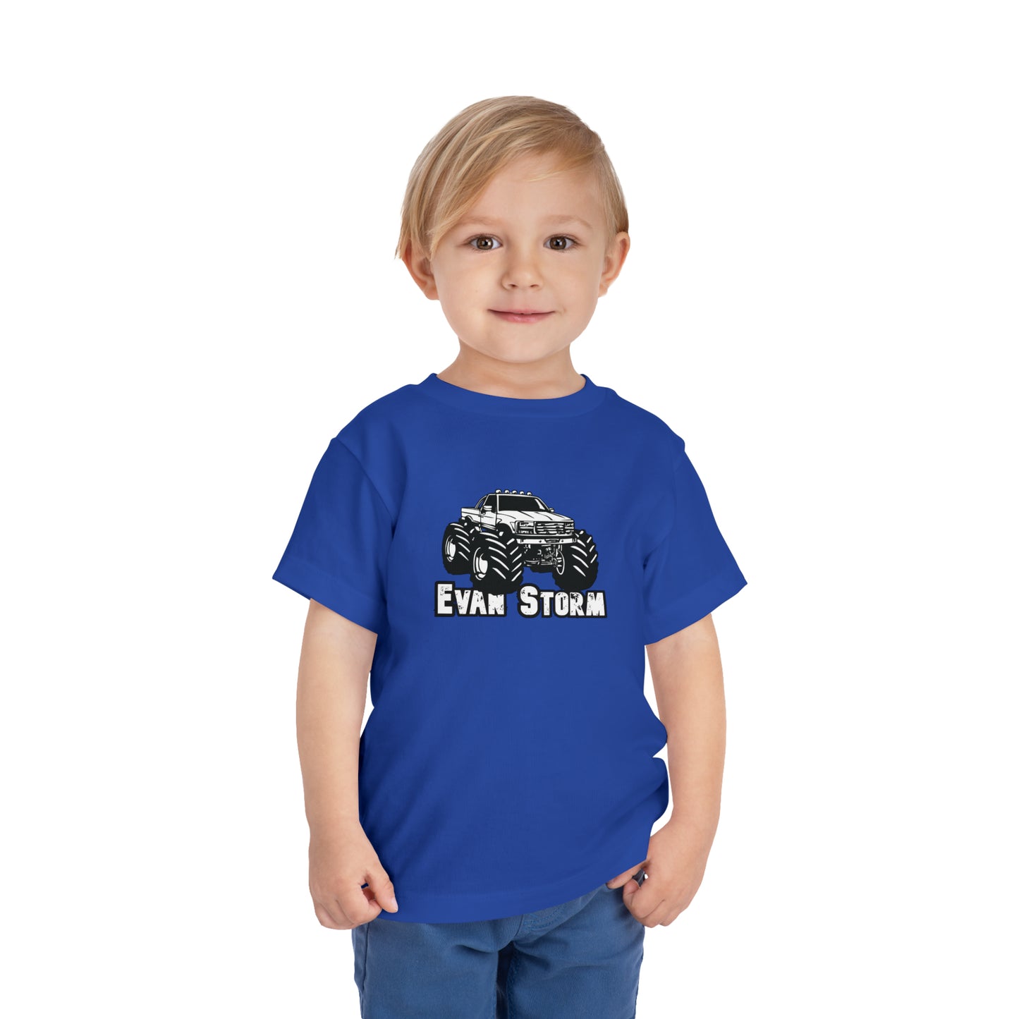 Toddler Evan Storm Vintage Monster Truck Short Sleeve Tee