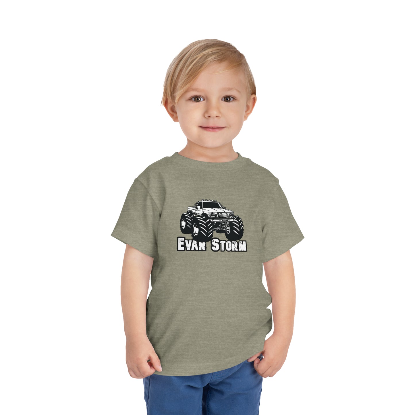 Toddler Evan Storm Vintage Monster Truck Short Sleeve Tee