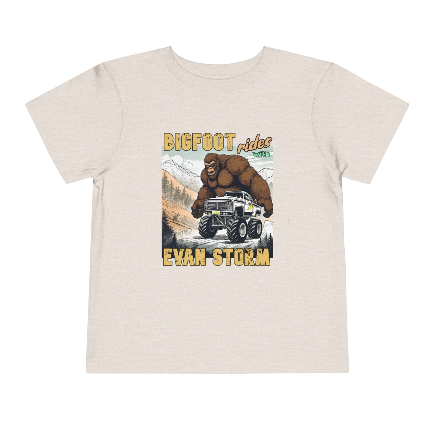 Toddler Short Sleeve Bigfoot Rides with Evan Storm Tee