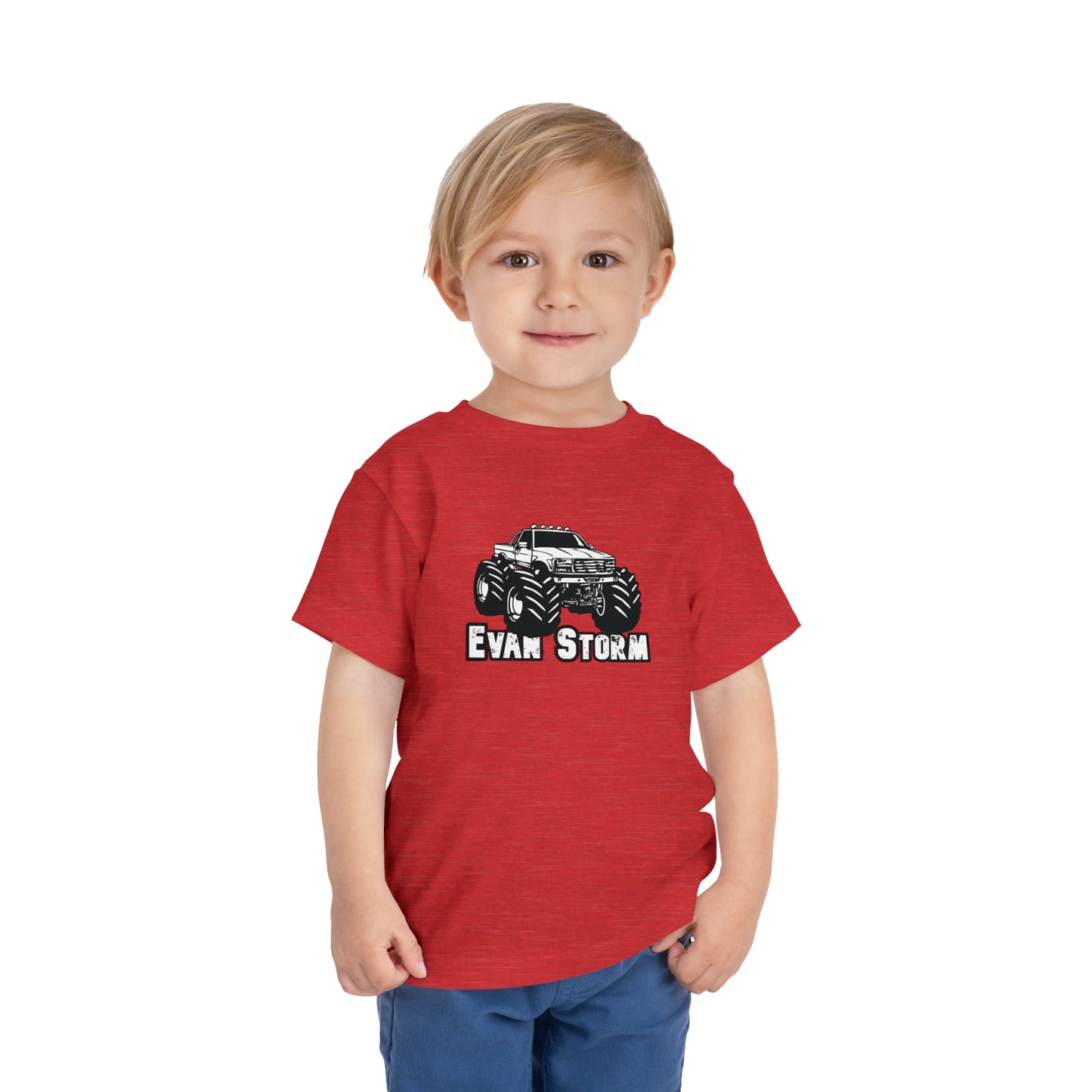 Toddler Evan Storm Vintage Monster Truck Short Sleeve Tee