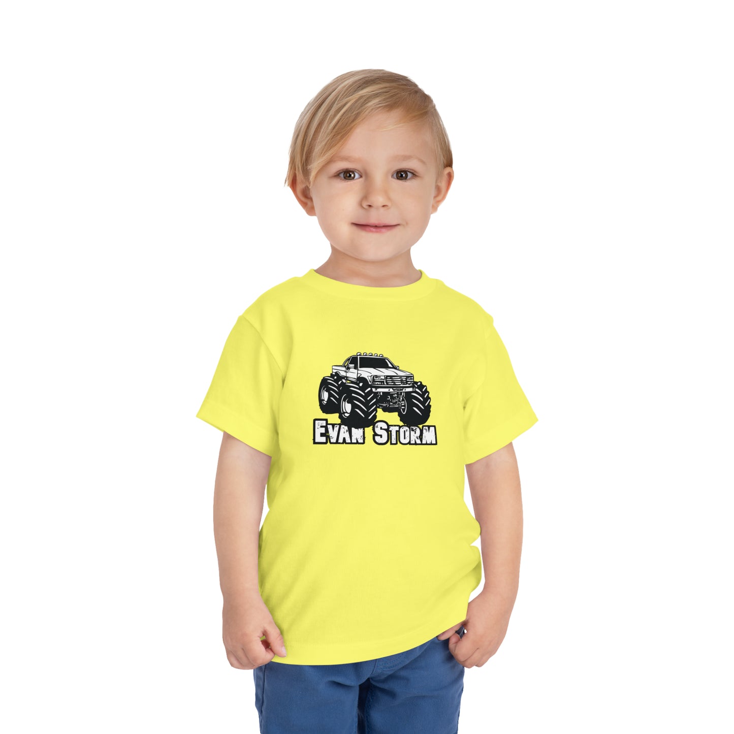 Toddler Evan Storm Vintage Monster Truck Short Sleeve Tee