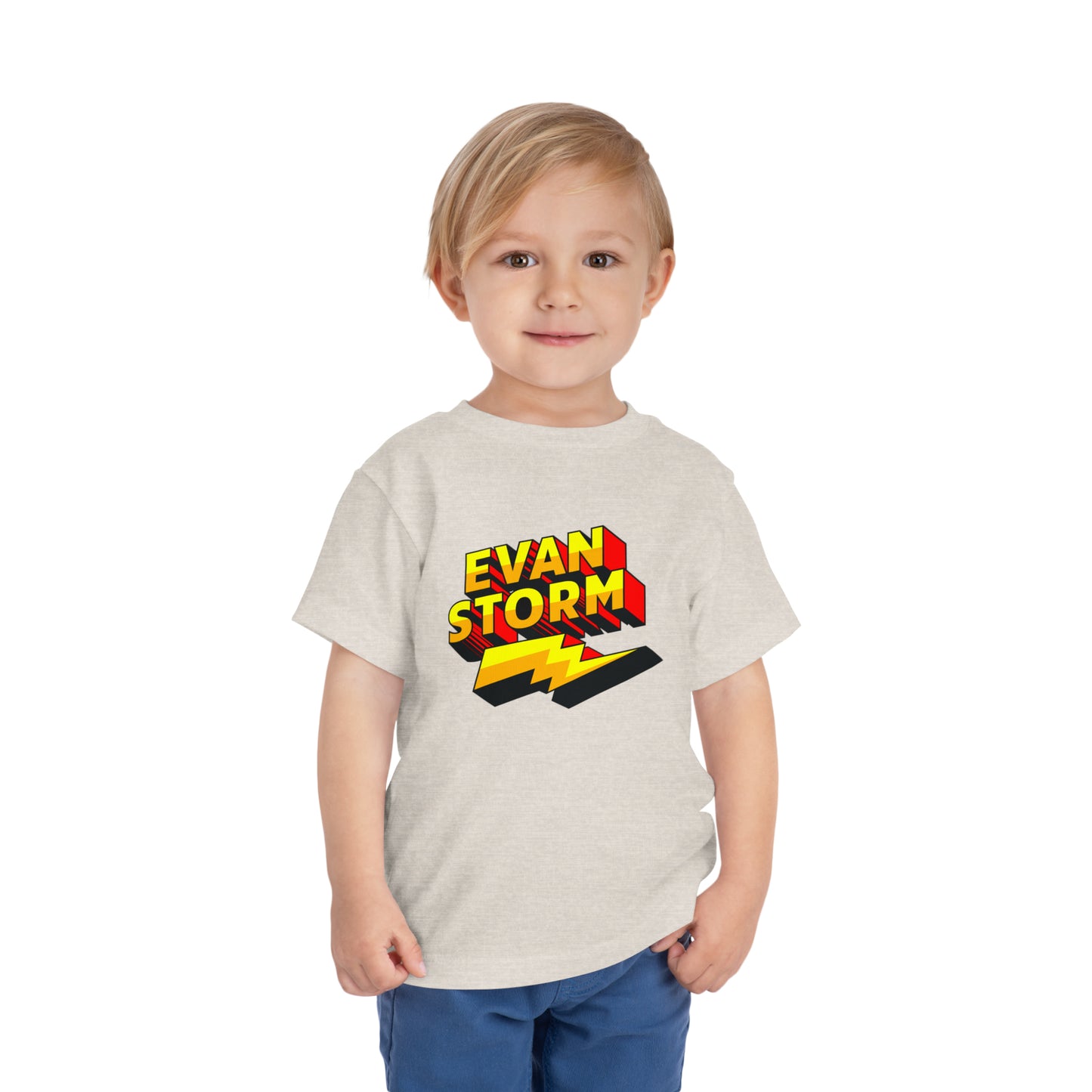 Toddler Evan Storm Logo Short Sleeve Tee