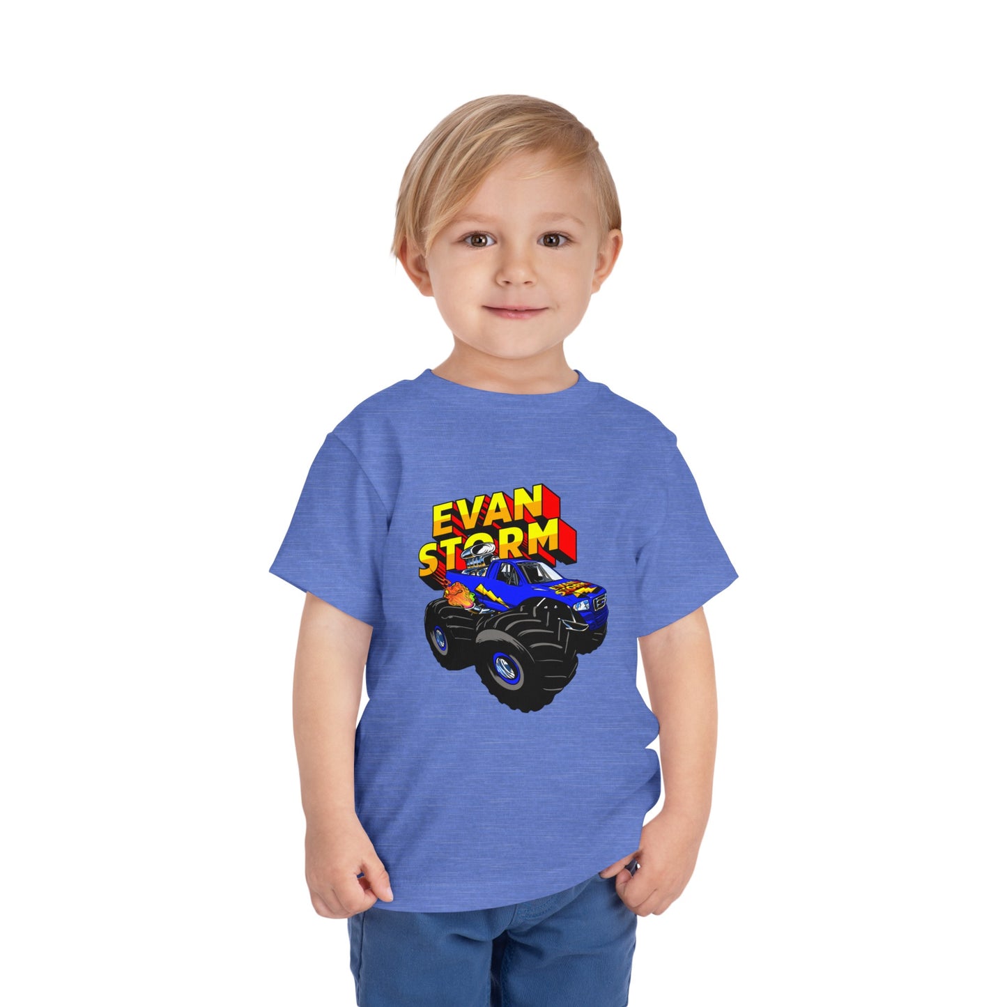 Toddler Evan Storm Logo & Truck Short Sleeve Tee