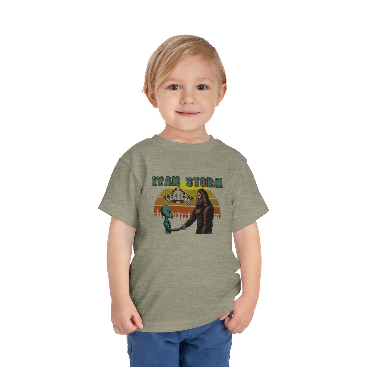 Toddler Evan Storm UFO BIGfoot Teamwork Short Sleeve Tee