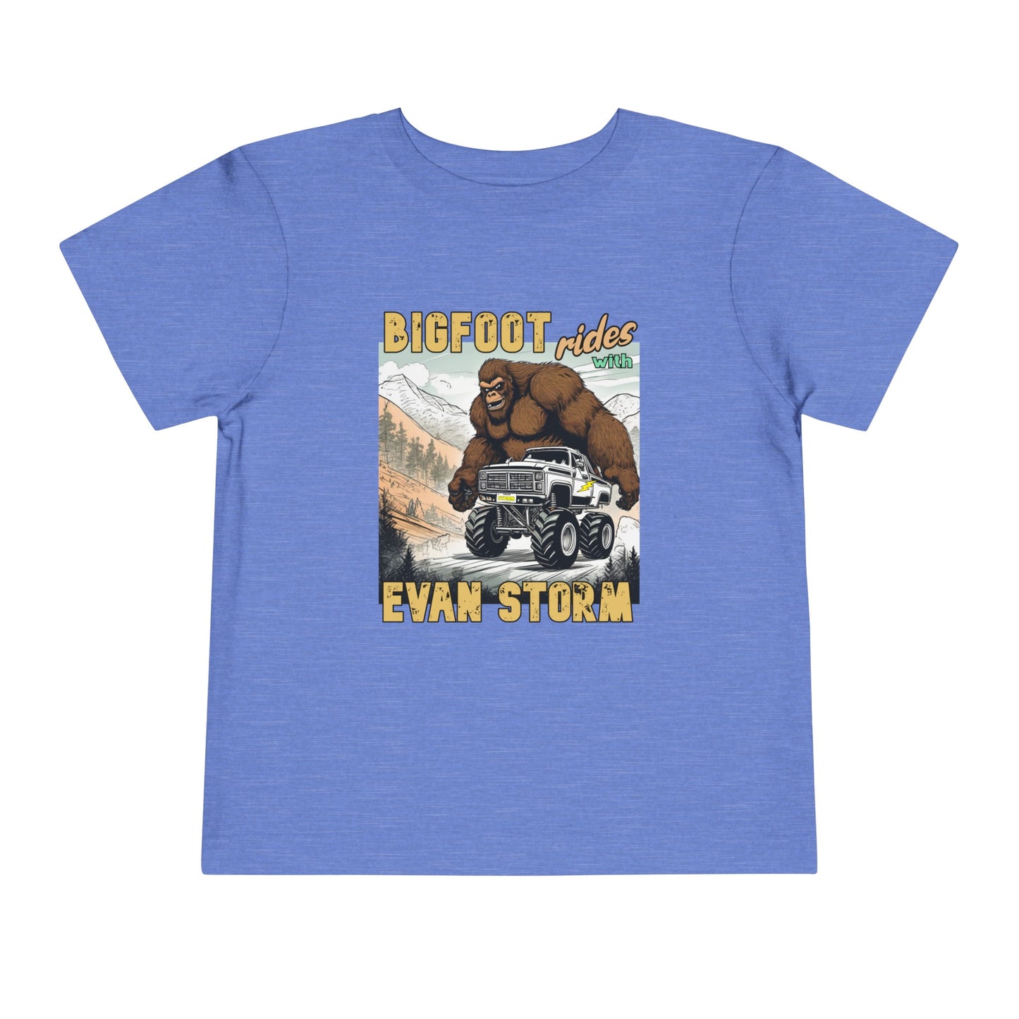 Toddler Short Sleeve Bigfoot Rides with Evan Storm Tee