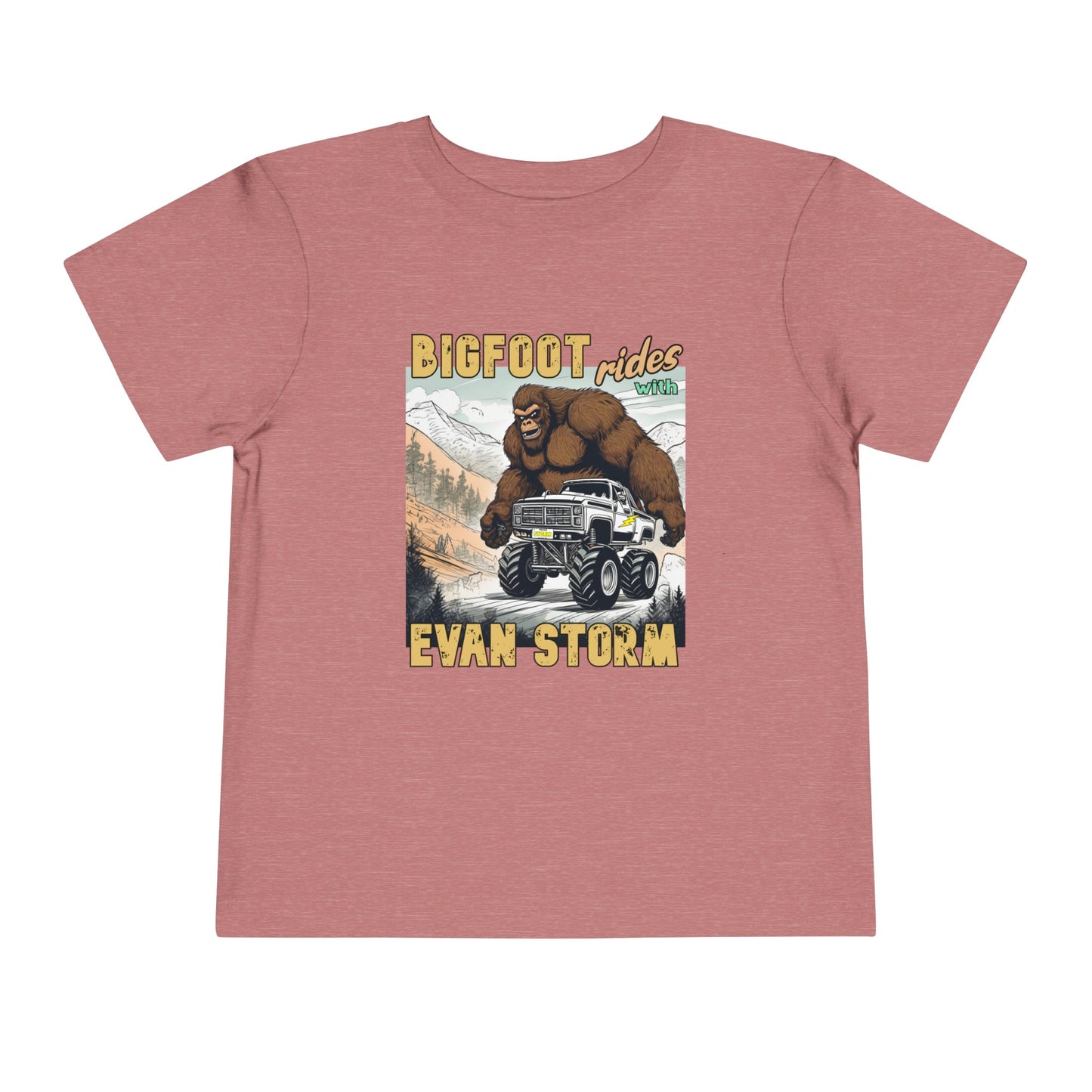 Toddler Short Sleeve Bigfoot Rides with Evan Storm Tee