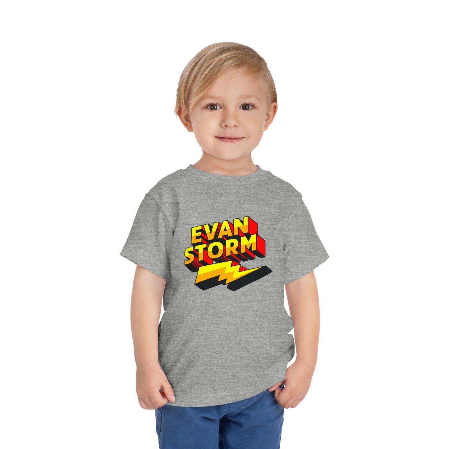 Toddler Evan Storm Logo Short Sleeve Tee