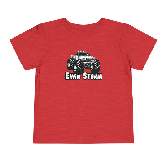 Toddler Evan Storm Vintage Monster Truck Short Sleeve Tee