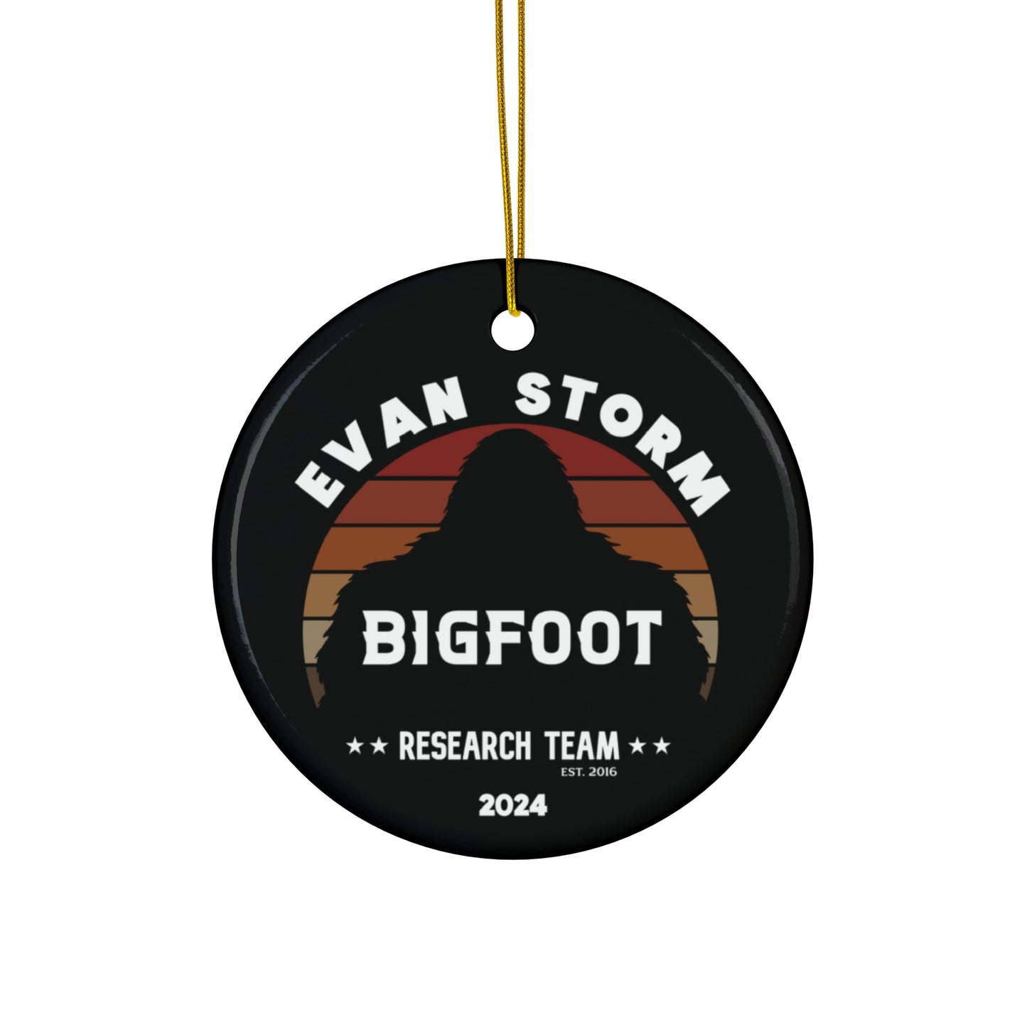 Evan Storm Bigfoot Research Team Tree Ornament