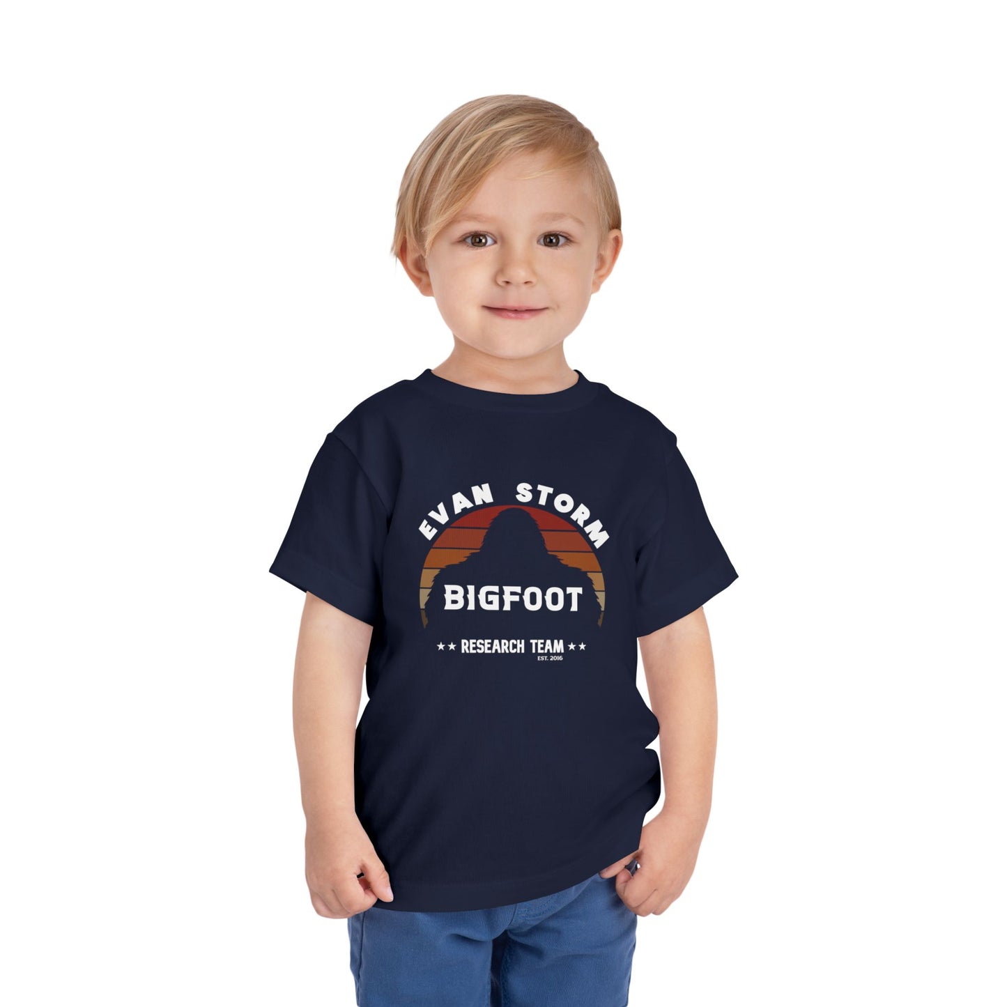 Toddler Evan Storm Bigfoot Research Team Short Sleeve Tee