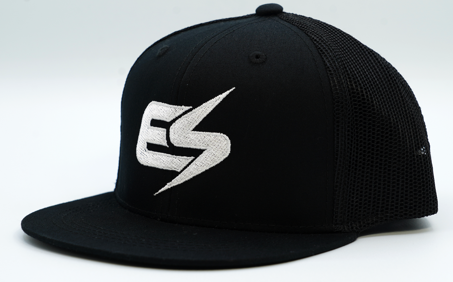 Youth Evan Storm White Initials Black Snapback Hat