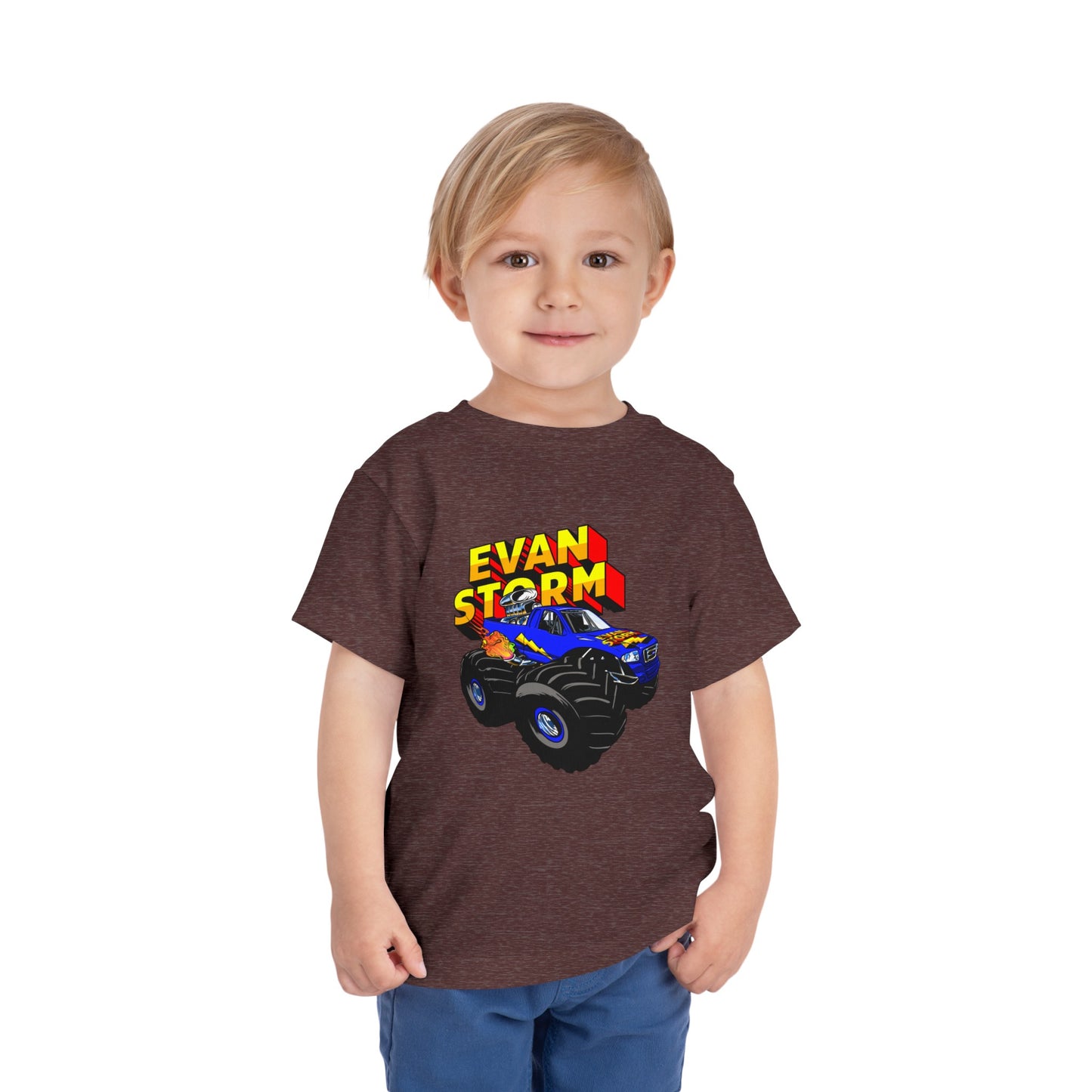 Toddler Evan Storm Logo & Truck Short Sleeve Tee