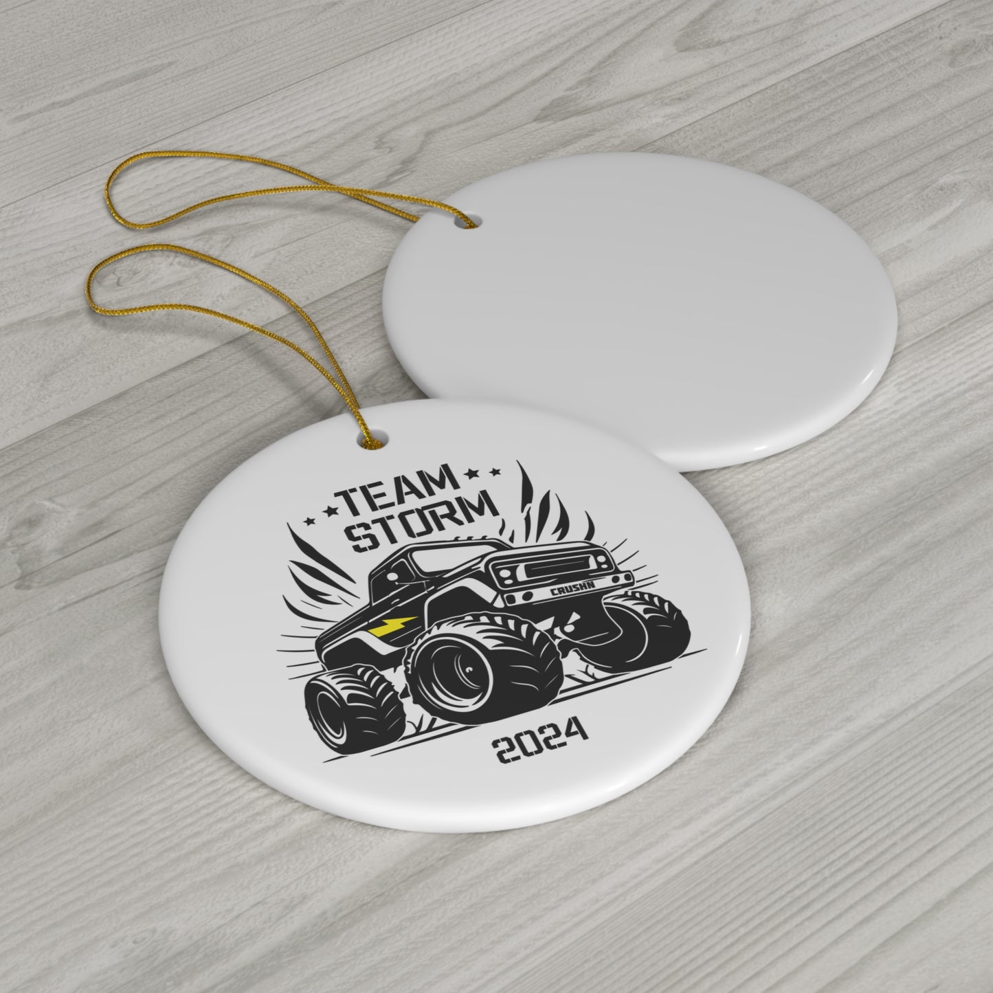 Team Storm Monster Truck Tree Ornament