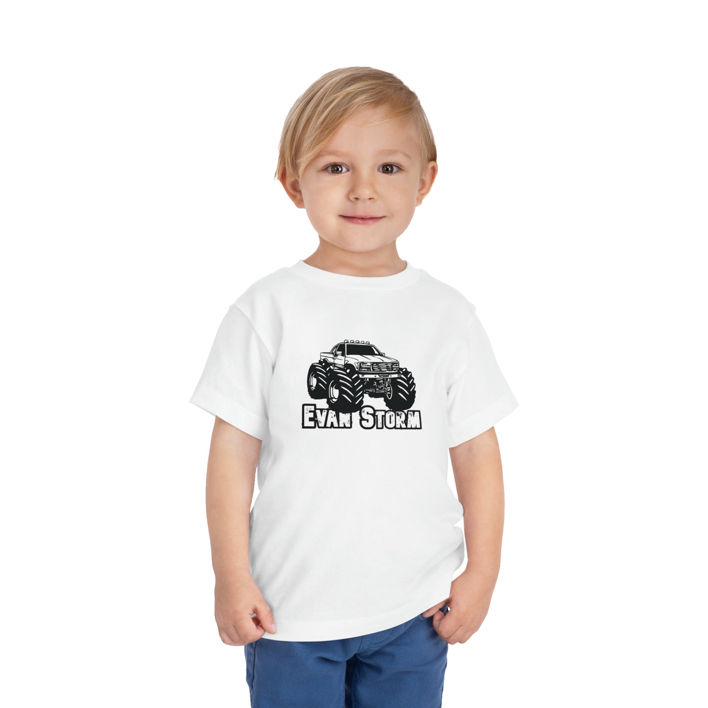 Toddler Evan Storm Vintage Monster Truck Short Sleeve Tee