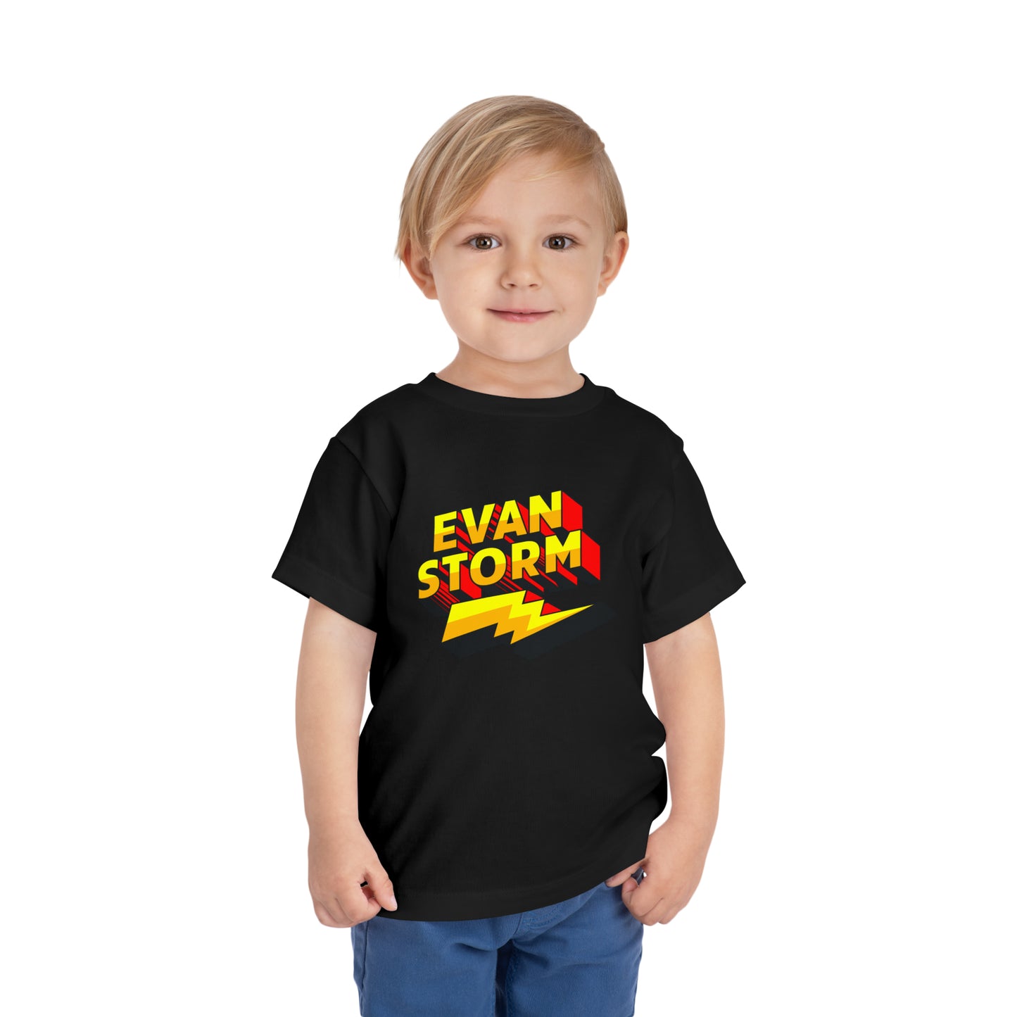 Toddler Evan Storm Logo Short Sleeve Tee