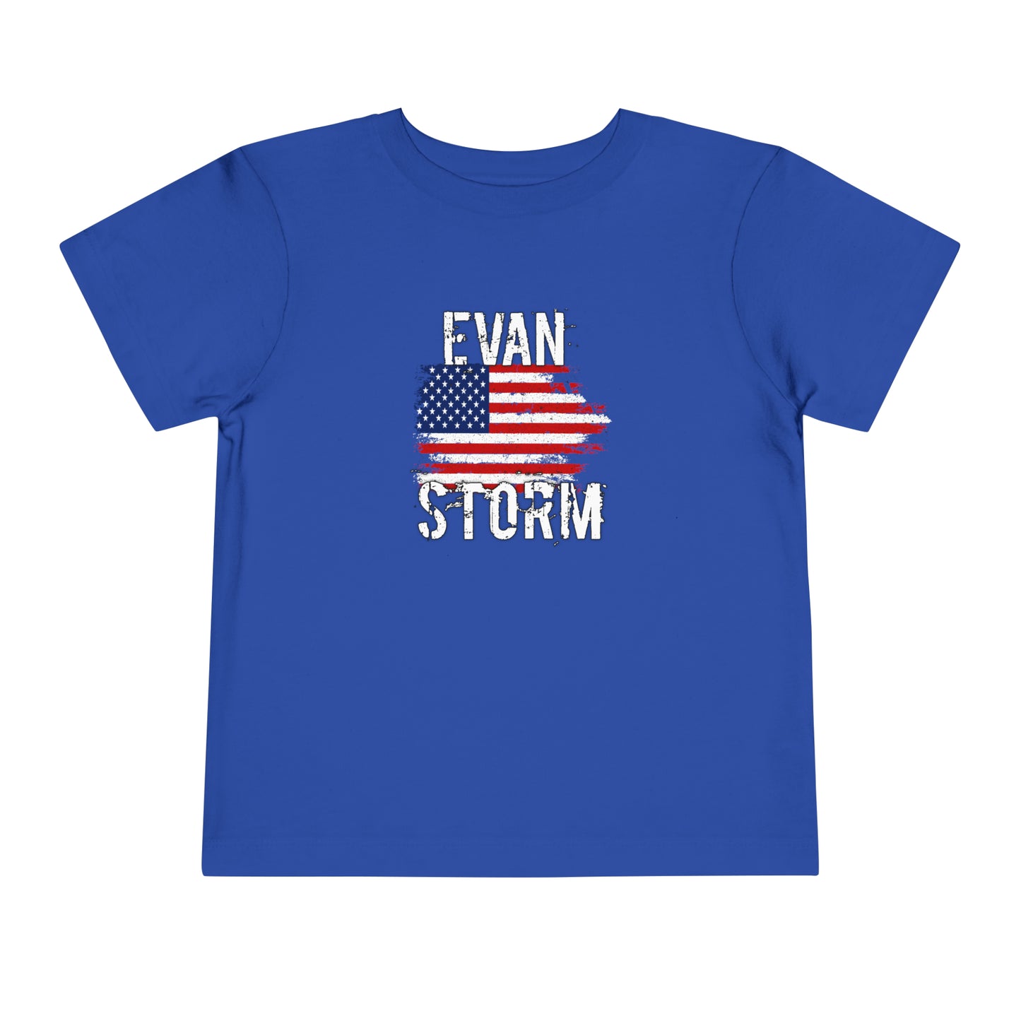 Toddler Distressed American Flag Short Sleeve Tee