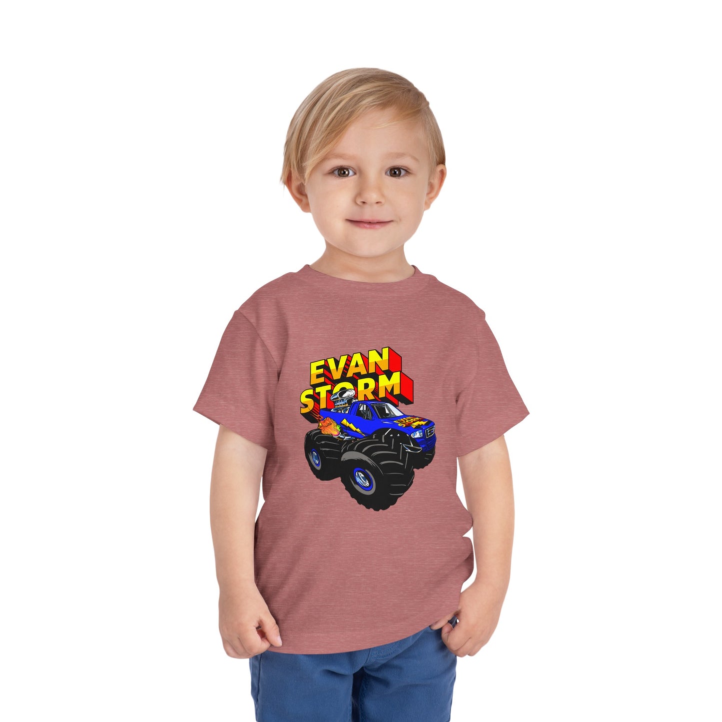 Toddler Evan Storm Logo & Truck Short Sleeve Tee