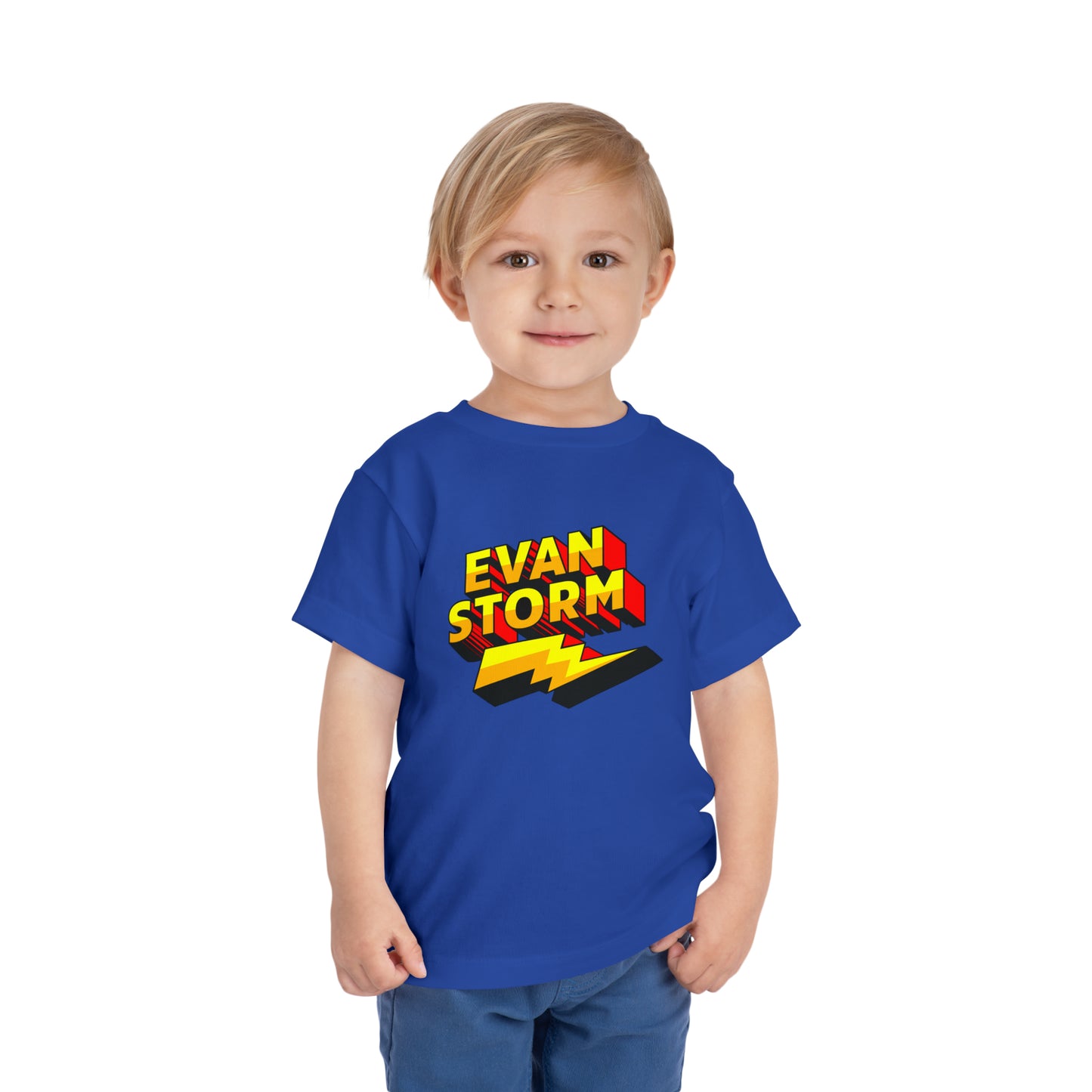 Toddler Evan Storm Logo Short Sleeve Tee