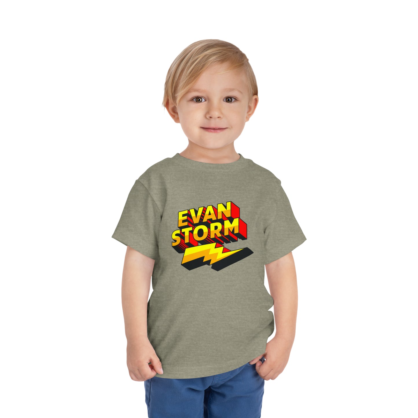 Toddler Evan Storm Logo Short Sleeve Tee