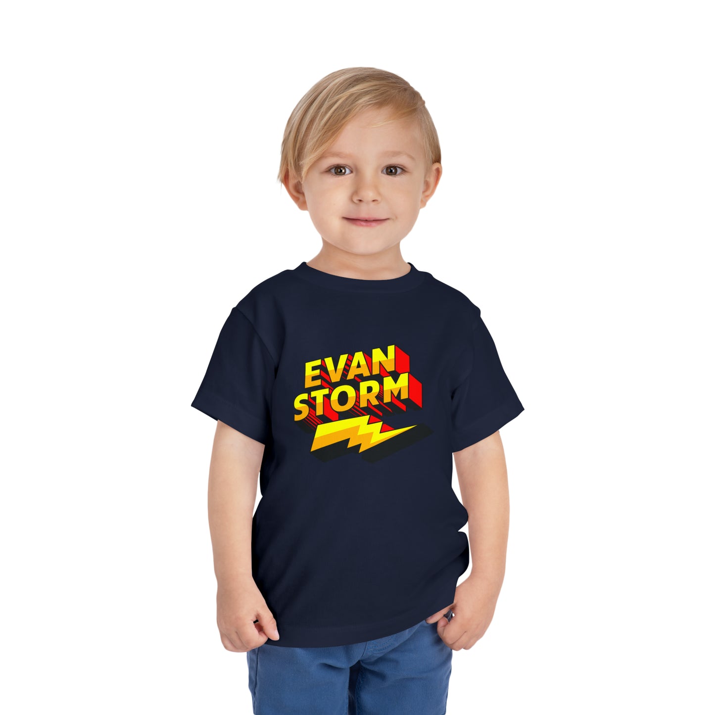 Toddler Evan Storm Logo Short Sleeve Tee