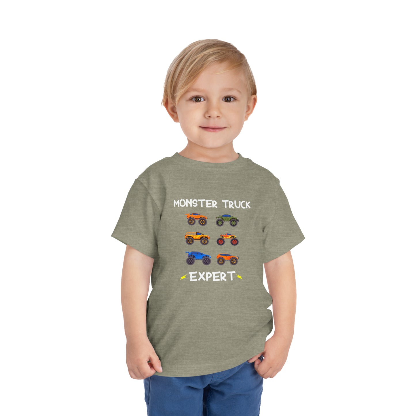 Toddler Short Sleeve Evan Storm Monster Truck Expert Tee