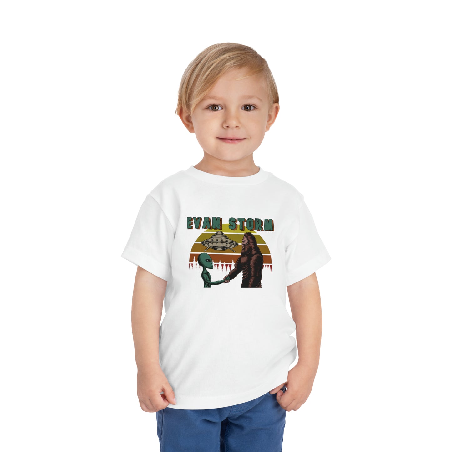 Toddler Evan Storm UFO BIGfoot Teamwork Short Sleeve Tee