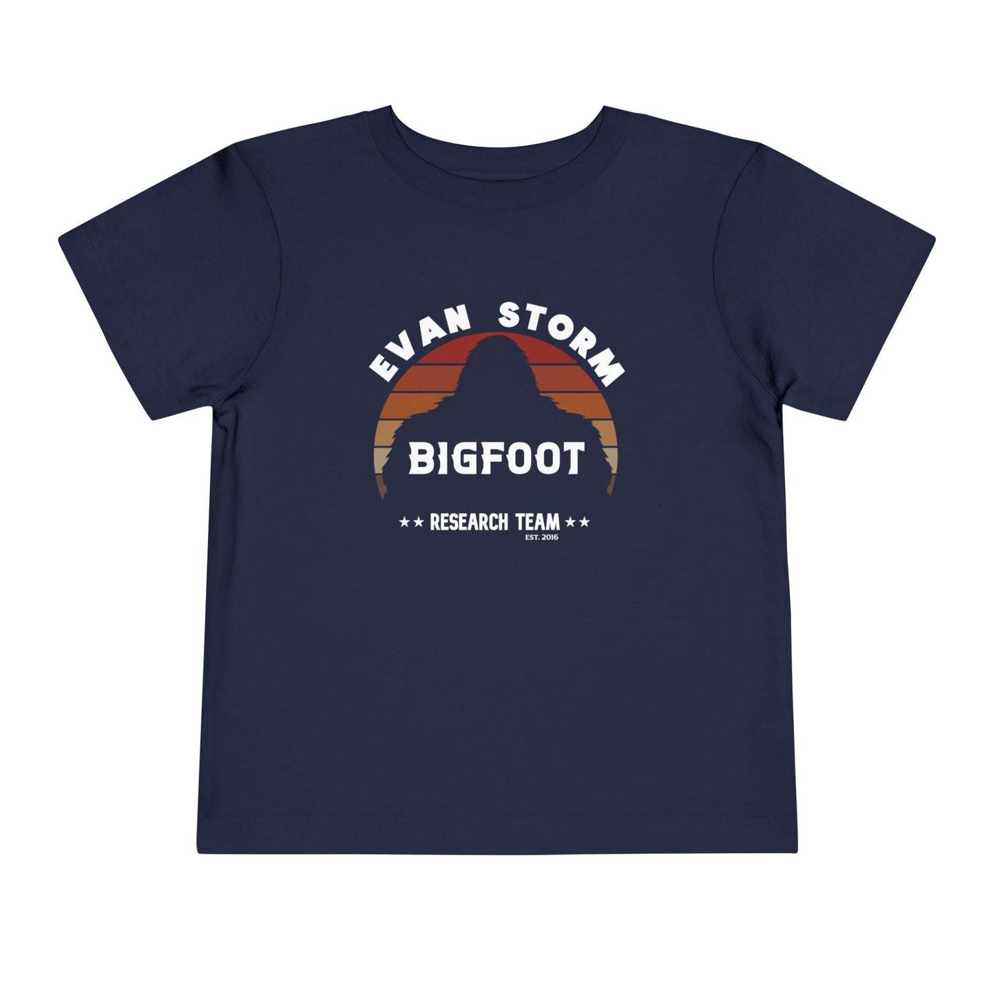 Toddler Evan Storm Bigfoot Research Team Short Sleeve Tee