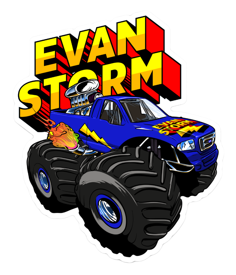 Sticker: Evan Storm Monster Truck (1 Piece)