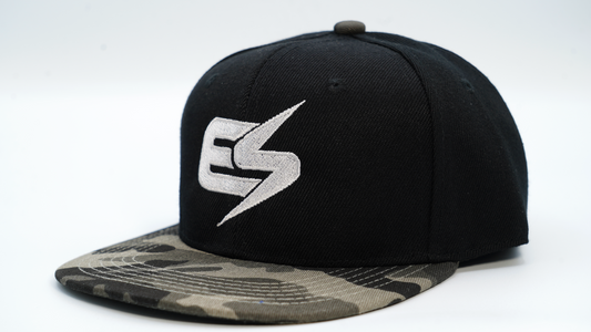 Youth Evan Storm Initial Black Charcoal Camo Hat